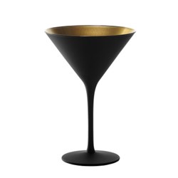 Olympic Cocktail Glass Matte Black Gold 240ml