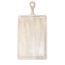 Mangowood Serving Board Rectangle White 400mm