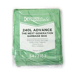 Kleaning Essentials Advance Next Generation Garbage Bags Green 240L