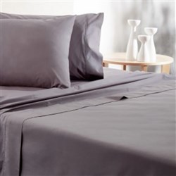 Easy Care Flat Sheet Charcoal Queen
