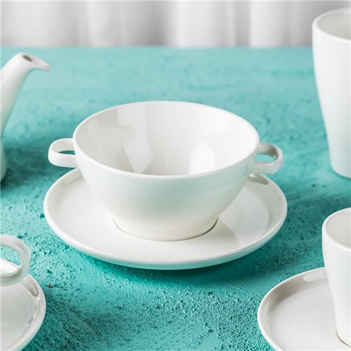 Serenity Soup Cup with Handles White