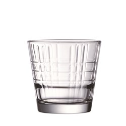 1737450 Stack Up Cross Old Fashioned Glass 210ml Tempered
