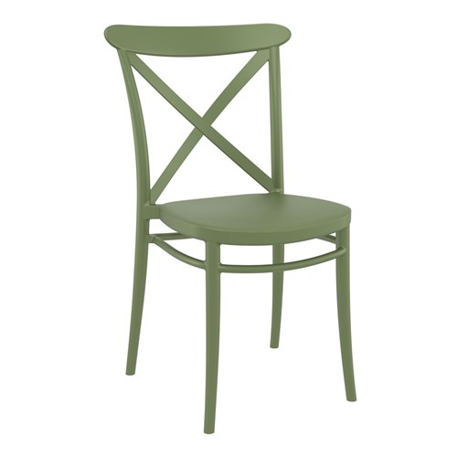 Cross Chair Olive Green 440mm