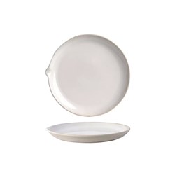 Gembrook Round Plate With Spout White 260mm POTTR