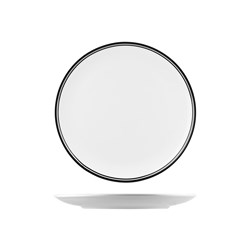 1077041 - Nano Cru Round Coupe Plate White & Black 270mm