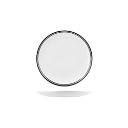 1077043 - Nano Cru Round Coupe Plate White & Black 210mm