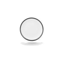 1077044 - Nano Cru Round Coupe Plate White & Black 180mm