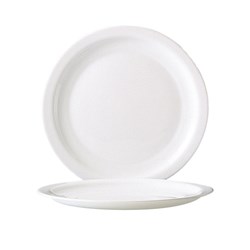 Hoteliere Narrow Rim Plate White 155mm Tempered 