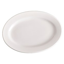Basics Oval Plate White 235mm 