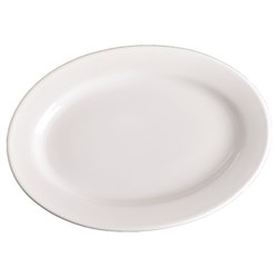 Basics Oval Plate White 305mm 