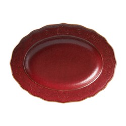Vintage Cinder Deep Oval Plate 370x276x50mm Moda Porcelain