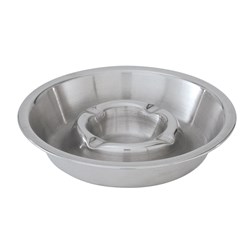 ASHTRAY 135MM DBL WELL S/S (10)