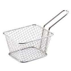 Service Basket Rectangle Stainless Steel 100mm