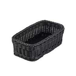 Rectangular Storage Basket Black 240x140x80mm Icon Chef