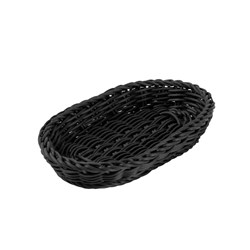 Serving Oval Basket Black 240x150x50mm Icon Chef