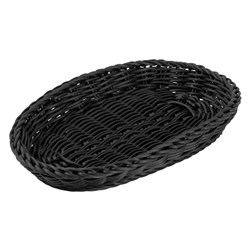 Serving Oval Basket Black 290x190x50mm Icon Chef