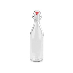 Cascade Swing Top Round Glass Bottle 1L Pro.mundi
