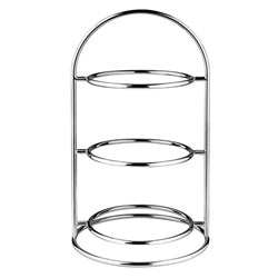 Athena Chrome 3 Tier Afternoon Tea Stand Suits 200mm Plates