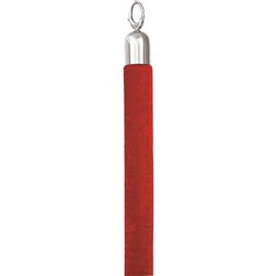 Classic Velvet Barrier Ropes Red/ Chrome 1500mm 
