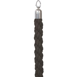 Classic Twisted Barrier Ropes Black/ Chrome 1500mm 
