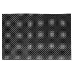 Rectangular Placemat Black Basketweave 450x300mm Icon Chef