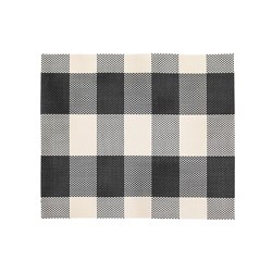 Rectangular Placemat Black Gingham 300x250mm Icon Chef