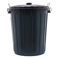Garbage Bin with Dome Lid Dark Green 75L