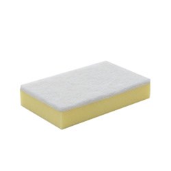 Kleaning Essentials Scourer Sponge White & Yellow Small