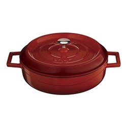 CASSEROLE LOW 280MM RED CAST IRON