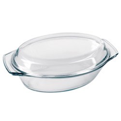 Casserole Dish & Glass Lid Round 2l 