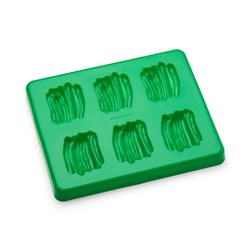Green Beans Silicone Food Mould & Lid 6 Portion Green