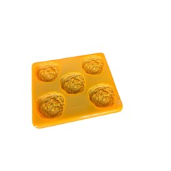 Pasta Silicone Food Mould & Lid 5 Portion Orange