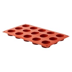 Pro.Cooker Silicone 16 Cup Round Petit Fours Mould Gn 1/4