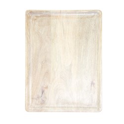 Mangowood Serving Board Rectangle White 350mm  