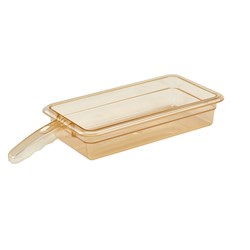 Cambro High Heat Insert Pan Amber 1 Handle 1/3 65mm 32HP1HU150