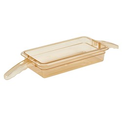 Cambro High Heat Insert Pan Amber 2 Handle 1/3 65mm 32HP2HU150