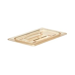 Cambro High Heat Insert Pan Lid With Handle Amber 1/4 40HPCH