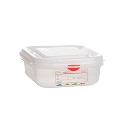 Airtight Container 1/6 With Lid 65mm White Gastronox