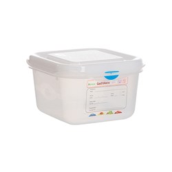Airtight Container 1/6 With Lid 100mm White Gastronox