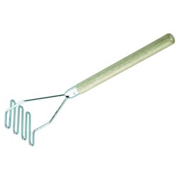 Stainless Steel Potato Masher With Wooden Handle