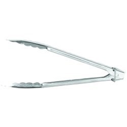 Heavy-Duty Stainless-Steel Tongs with Clip 250mm