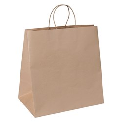 Eco Paper Twist Handle Carry Bag Brown Jumbo 370x220x355mm