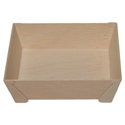 Wooden Veneer Square Footed Box 138x138x40mm
