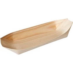 Biowood Wooden Oval Boat 140x75mm