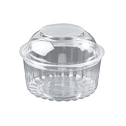 3420268 - Sho Bowl Container & Dome Lid Plastic 340ml