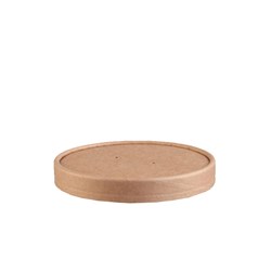 Round Food Container Lid Kraft Brown Suits 770/946ml 