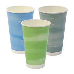 Paper Cold Cup 500Ml Planet 90Mm Ass Col 1000/Ctn