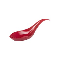 CHINESE SPOON RED PLASTIC 120MM 10ML 100/PKT (24)