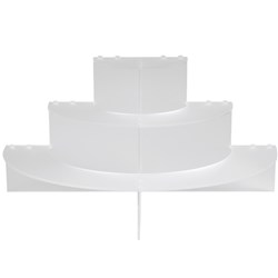 Display Stand Frosted 3 Tier 305X305x610mm Plastic