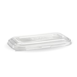 Biocane Pet Takeaway Container Lid Rectangle Clear Suits 750/1000ml
